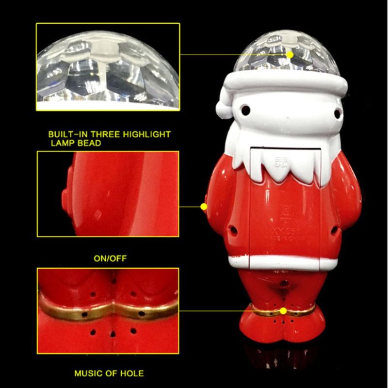 Funny Christmas Gifts Rotational Snowman with LED Stage Light Toys