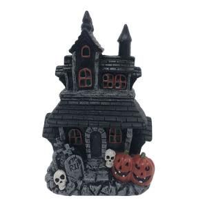 Polyresin Halloween House with LED