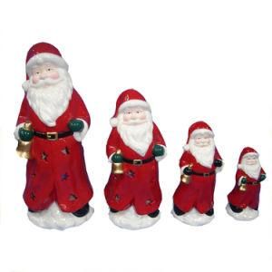 Hengyuan Ceramic Santa Claus LED Christmas Decoration