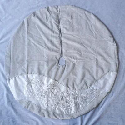 All White Max Size 120cm Christmas Tree Skirt for Christmas Tree