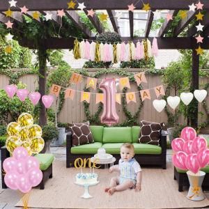 Fringed Fish Tail Banner Balloons 1st Birthday Party Decorations