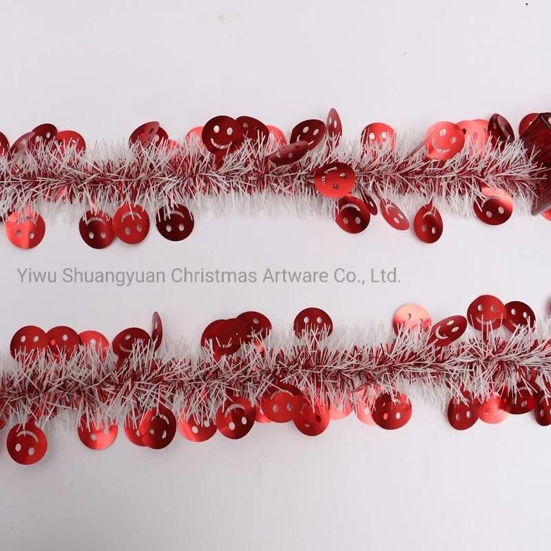 Wholesale Christmas Pet Tinsel Garland Supplies 200cm Mix Color Party Decoration Garland