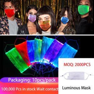 Halloween Light-up Masks Party Supplies LED Light Facial Maskface Mask Luminousluminous Face Mask