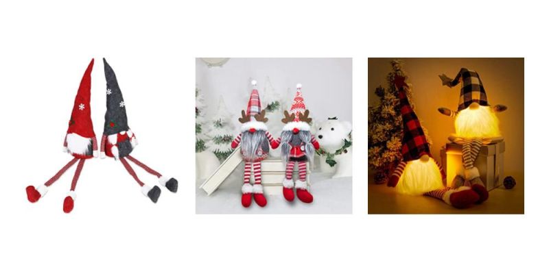 Christmas Gnomes, Gnome Christmas Decorations, Handmade Swedish Gnome Tomte, Nordic Gnome Plush, Stuffed Gnome for Xmas Home Table Ornaments Christmas Decor