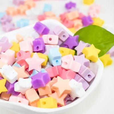 Mini Star Silicon Beads Baby Teether DIY Necklace Babi Teething Toys Food Grade Silicone Beads