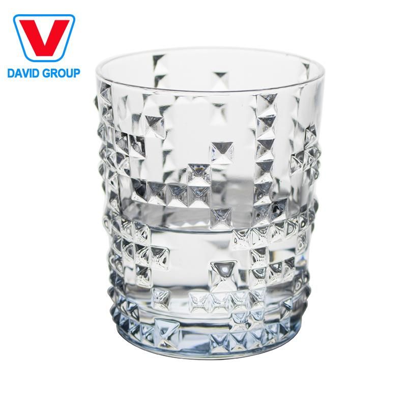 Custom Embossed Transparent Glass Cup for Restaurant