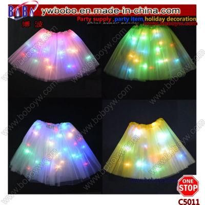Hen Party Glowing Light LED Adult Girls Kids Tulle Tutu Skirt Party Costume Ballet Dance (C5011)