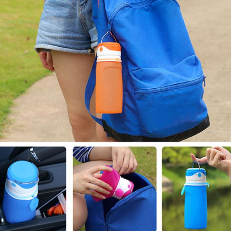 Collapsible Water Bottles with USB Rechargeable LED Light