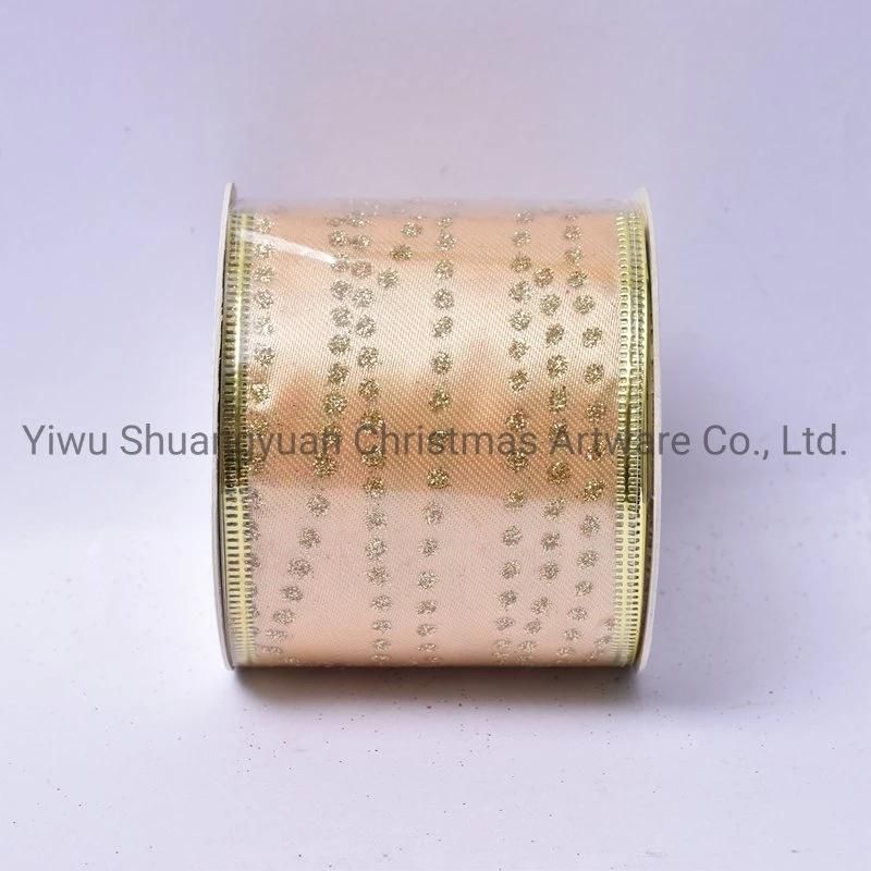 Christmas Ribbon Decor for Holiday Wedding Party Decoration Supplies Hook Ornament Craft Gifts
