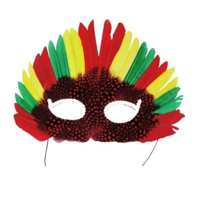 DIY Halloween Craft Feather Mask for Kid Party Masks