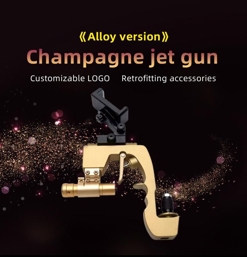 Hot Selling Champagne Gun Pool Side Party Big Bottle Big Size Gun with Jet Bottle Pourer for Night Club Party Lounge Celebration