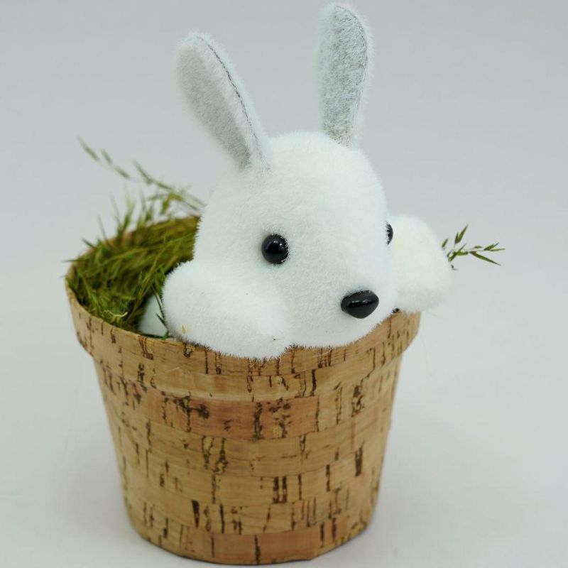 Manufacturer Handmade Home Decor Foam Rabbit Basket Bunny Decoration