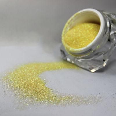 High Grade Polyester Hexagon Yellow Rainbow Glitter for Tumblers Bulk Non-Toxic Rainbow Glitter