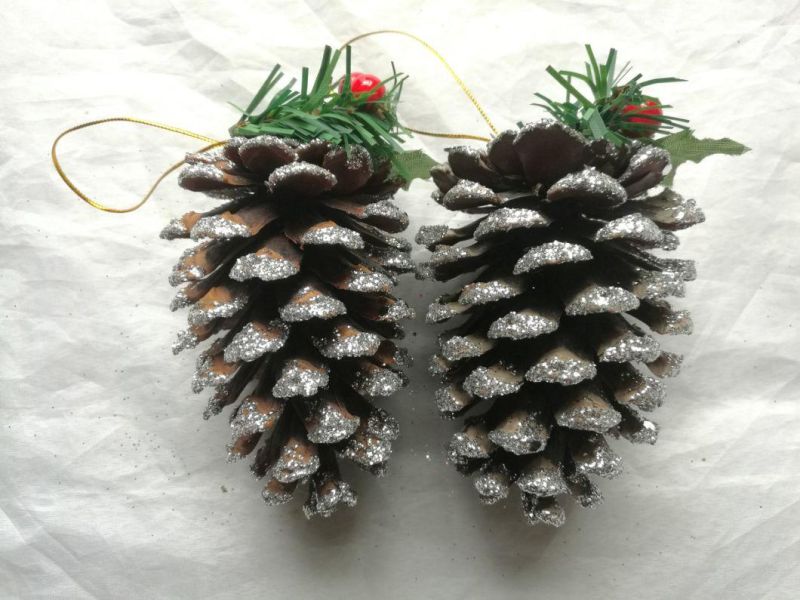Pine Connatural Pine Cones for Christmas Ornaments Dried Flowers with Various Colors