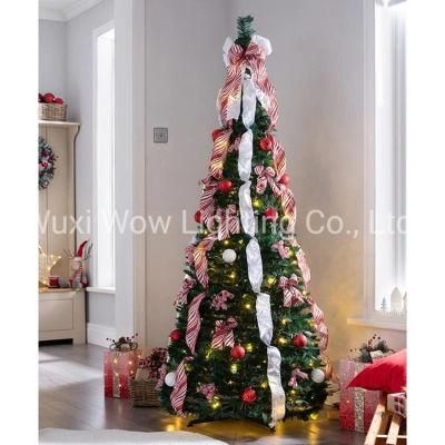 Pop up Decorated Christmas Tree with 150 Warm White LED Lights