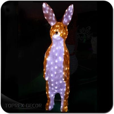 Made in China Toprex Handmade White LED Lighted Crystal Easter Rabbit