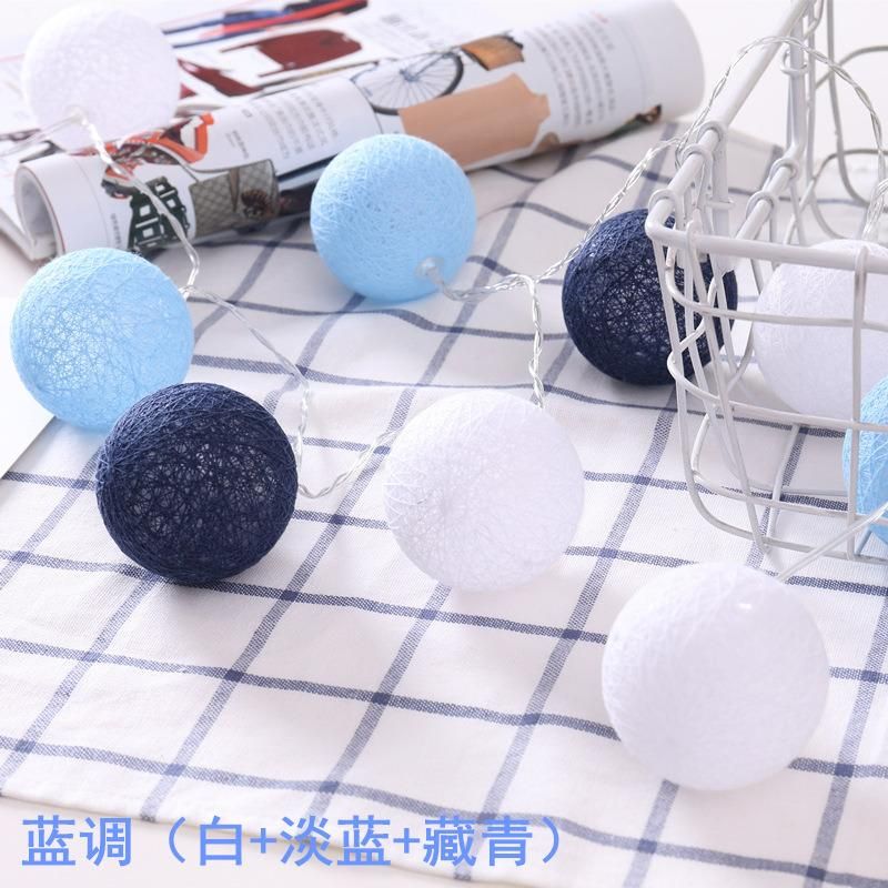 Home Decor LED Cotton Ball String Light for Christmas Indoor String Lights