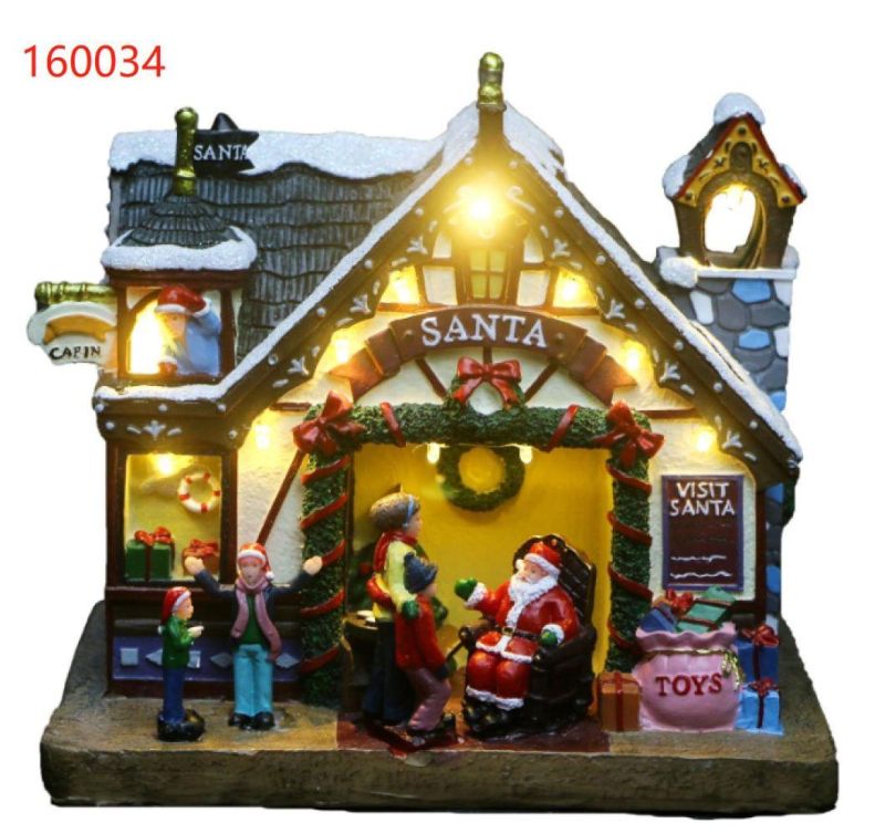 Fiber Optic Animated Lighted Winter Snow Christmas Village Holiday Indoor Decor