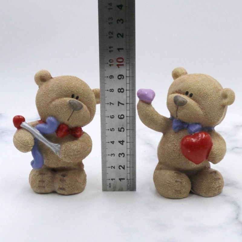 Custom Christmas Resin Statue Bear Couple Ornament Wedding Gifts