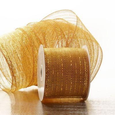 Metallic Thread 4&prime;&prime; Deco Mesh Ribbons