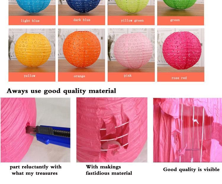 Chinese Party Decoration Colorful Wholesale Market Professional Cheap Handmade Lamp Solid Color Ound Hanging Paper Lantern