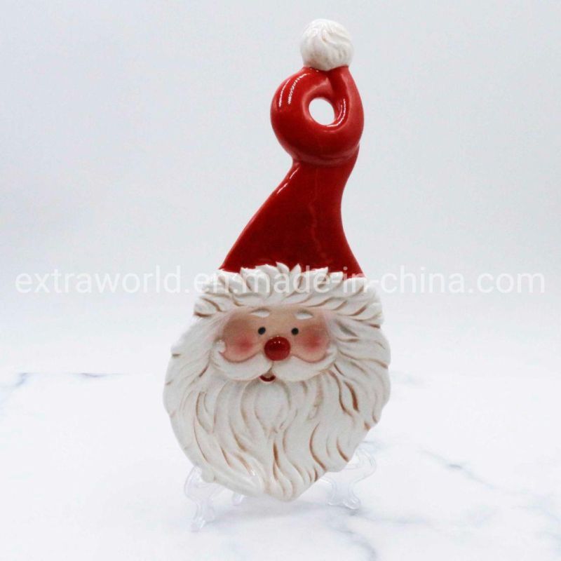 Customized Hand-Painted Ceramic Spoon Christmas Kitchenware for Gift