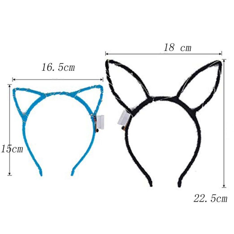 LED Rabbit Ears Hair Hoop LED Cat Ear Headband