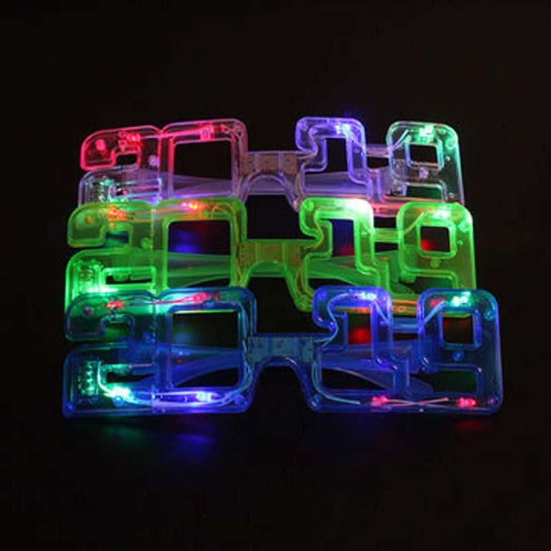 Light Number 2019 LED Flashing Glasses Frame Luminous Glow Party