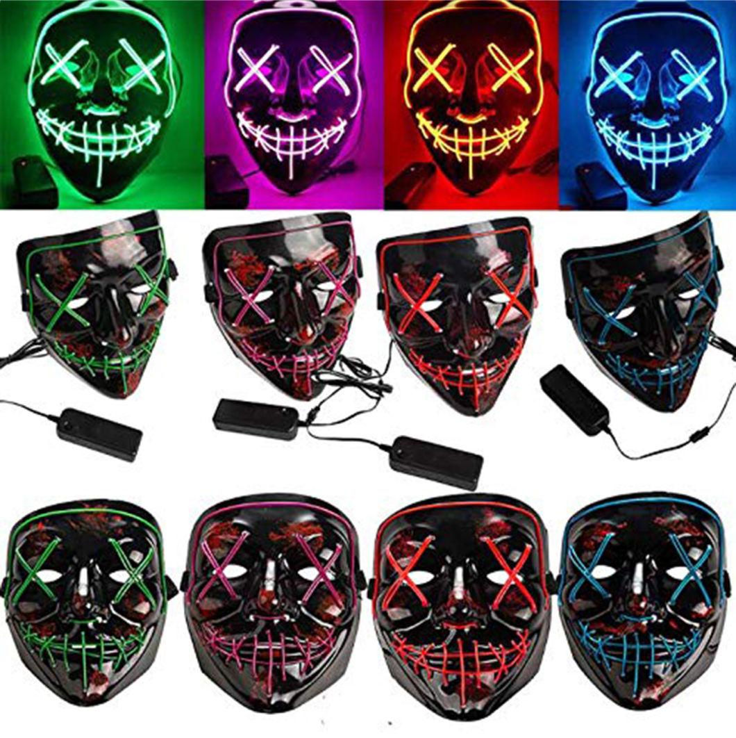 Halloween LED Mask Scary Party Supplies Pouting Mask
