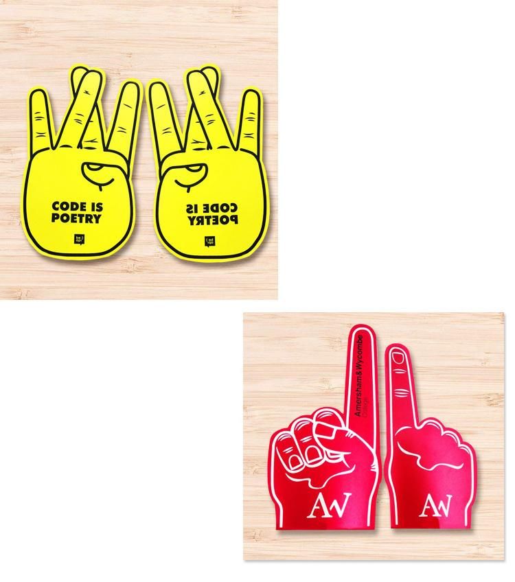 Promotion Gift Cheering EVA Foam Hand Concert Cheering EVA Fingers Advertising EVA Hand Sponge Hand Fan Finger for Sports Games