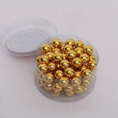 Cheap Price Factory Sale 10mm*1.5m Gold Shiny Plastic Bead Chain for Christmas Tree