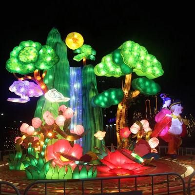 Chinese New Year Festival Decoration Lanterns Animal Tiger Silk Lantern