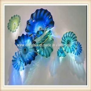Blue Murano Glass Platter for Wall Decoration