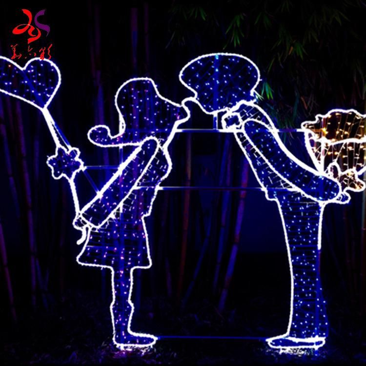 LED IP65 3D Couple Portrait Motif Christmas Outdoor Decoration Light