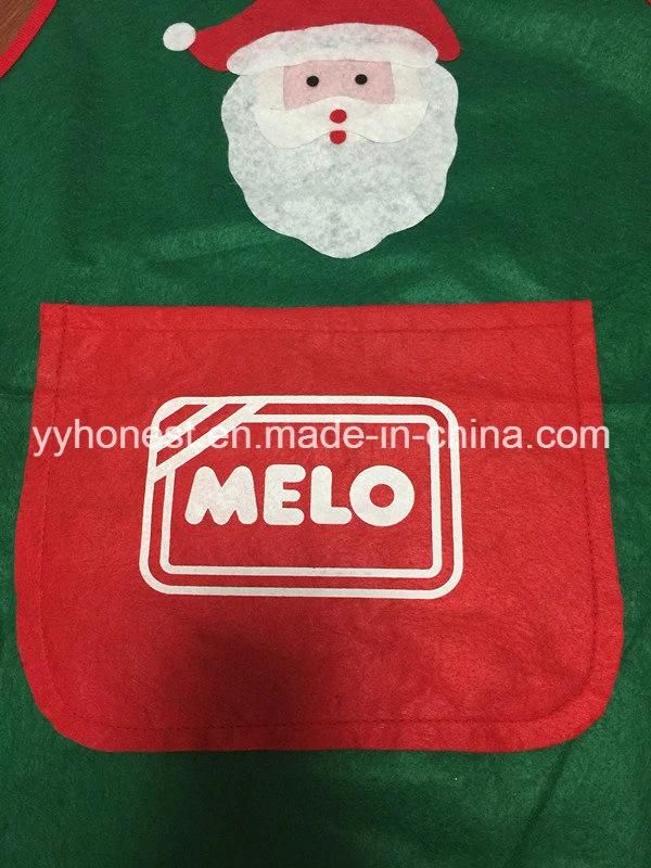 Factory Wholesale Customized Promotion Christmas Felt Apron