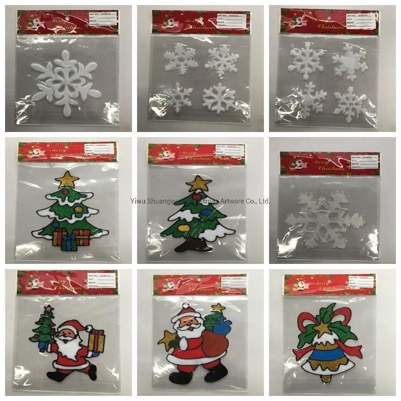 Christmas Decoration Wall Sticker Home Shop Window Decor Festival Decal New Year Home Sticker
