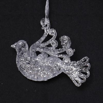 Wholesale 11*9cm Christmas Tree Hanging Acrylic Pigeon Ornament