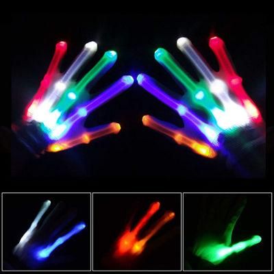Luminous LED Gloves Halloween Gifts Flashing LED Light Gloves Glow Gloves Rainbow Fluorescent Gloves Party Supplies