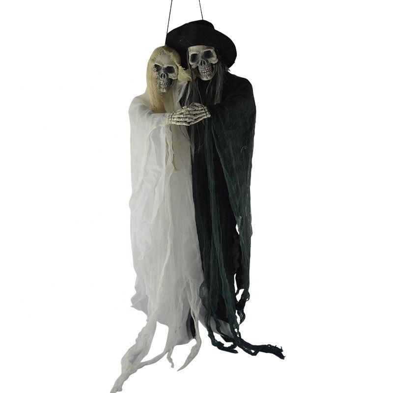 Hot Sale Life Size Halloween Creepy Hanging Plastic Skeleton Halloween