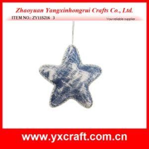 Christmas Decoration (ZY11S216) Christmas Star Tree Topper Christmas Fabric Promotion Gift