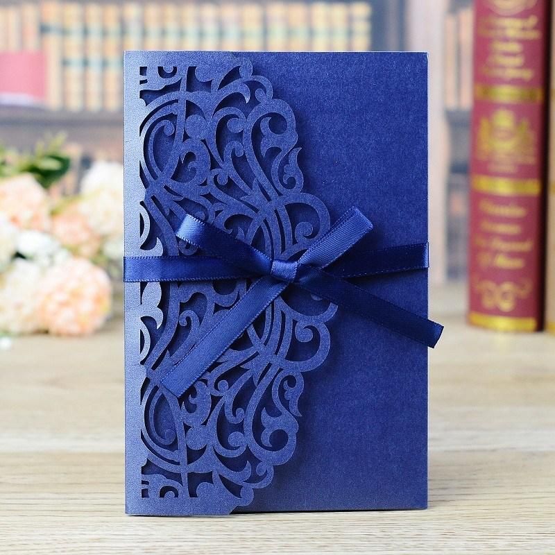 3D Laser Cut Wedding Invitations Card Birthday Cake Butterfly Invitation