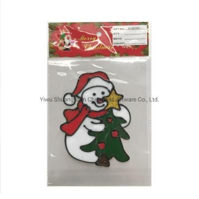 Factory Design Christmas Decoration Christmas Snowman Window Sticker