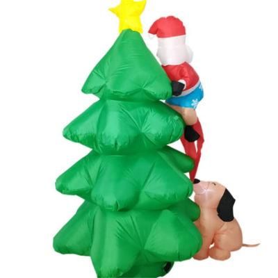 Inflatable Dog Chase Santa Claus Inflatable Christmas Tree