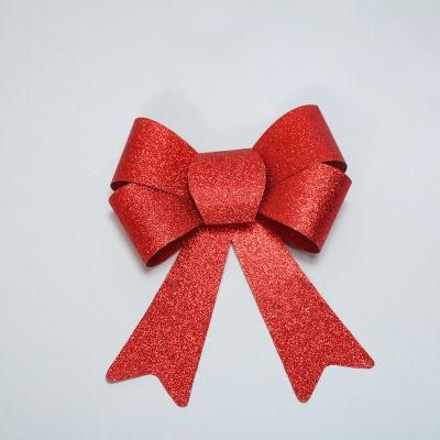 High Quality Wholesale Polyester Double Face Satin Ribbon/PP Materials Christmas Bows for Door Decoration