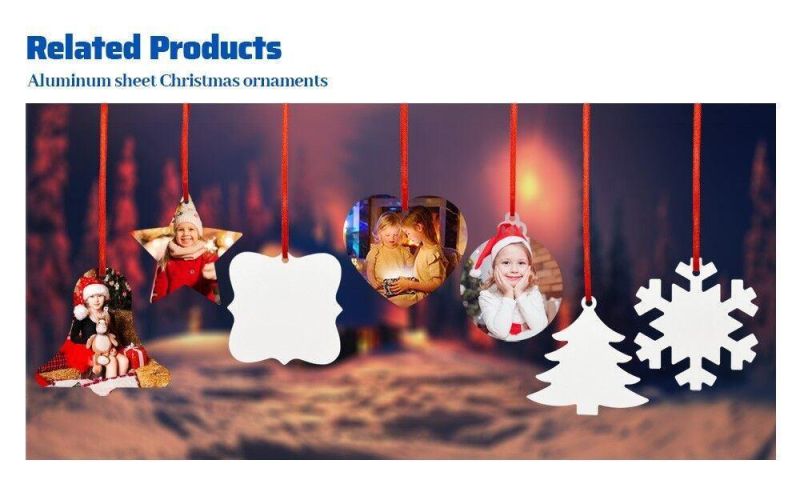 Sublimation Single-Side Metal Christmas Ornament - Snows