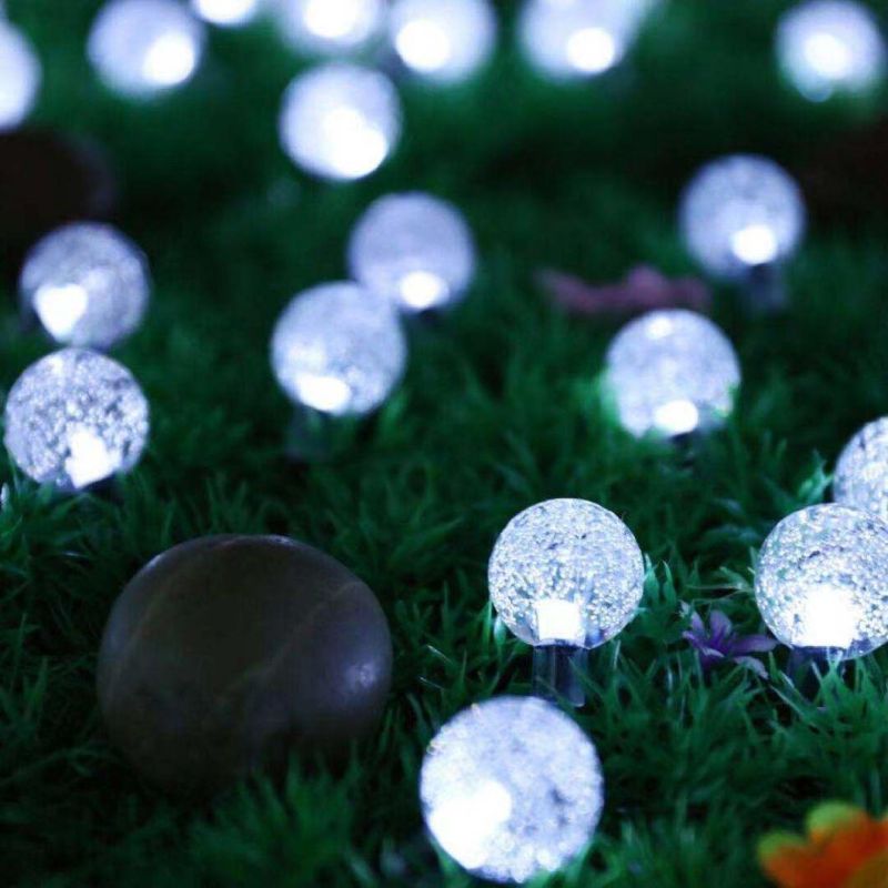 Solar LED Bubble Crystal Ball Light Indooor Outdoor Garden Waterproof Fairy Light for Christmas