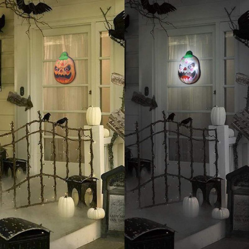 Halloween Skull LED Light Eyeball Sound Scary Doorbell