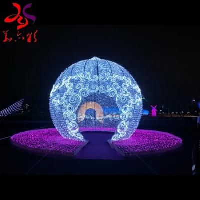 Design Christmas Decoration 3D Giant Arch Street Ball Motif Lights