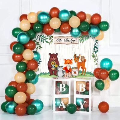 Christmas Party Scene Decorated Retro Autumn Vintage Jungle Balloon Decoration Balloon Arch Garlands Kit