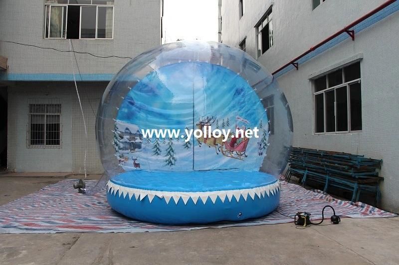 Outdoor Transparent Inflatable Advertising Snow Ball